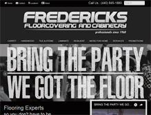 Tablet Screenshot of fredericksfloorcovering.com
